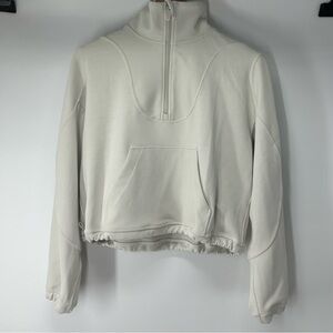 lululemon athletica Cream High-Neck Half Zip Sweatshirt 6